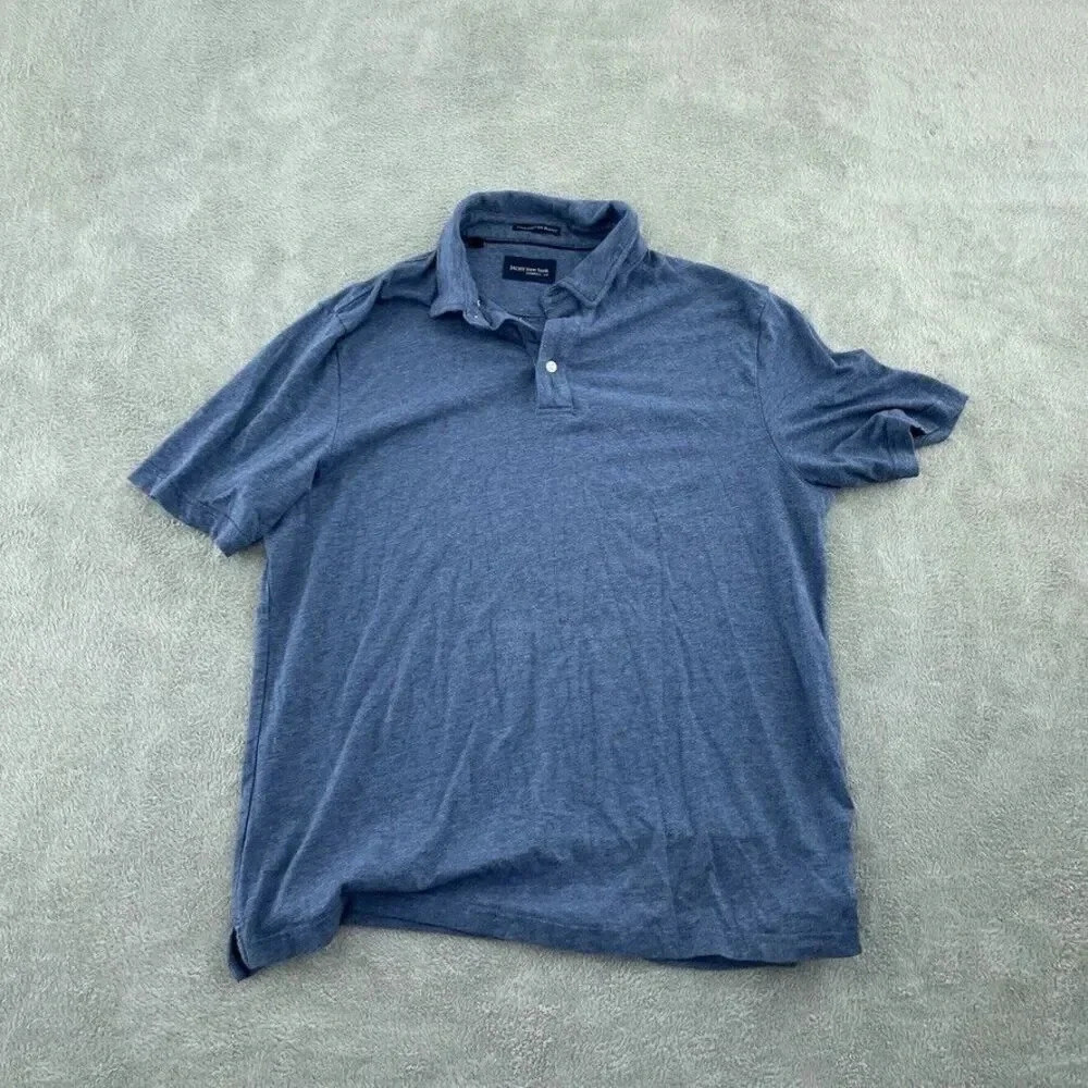 Jachs New York Pima Cotton Polo shirt Mens L Blue 2138d